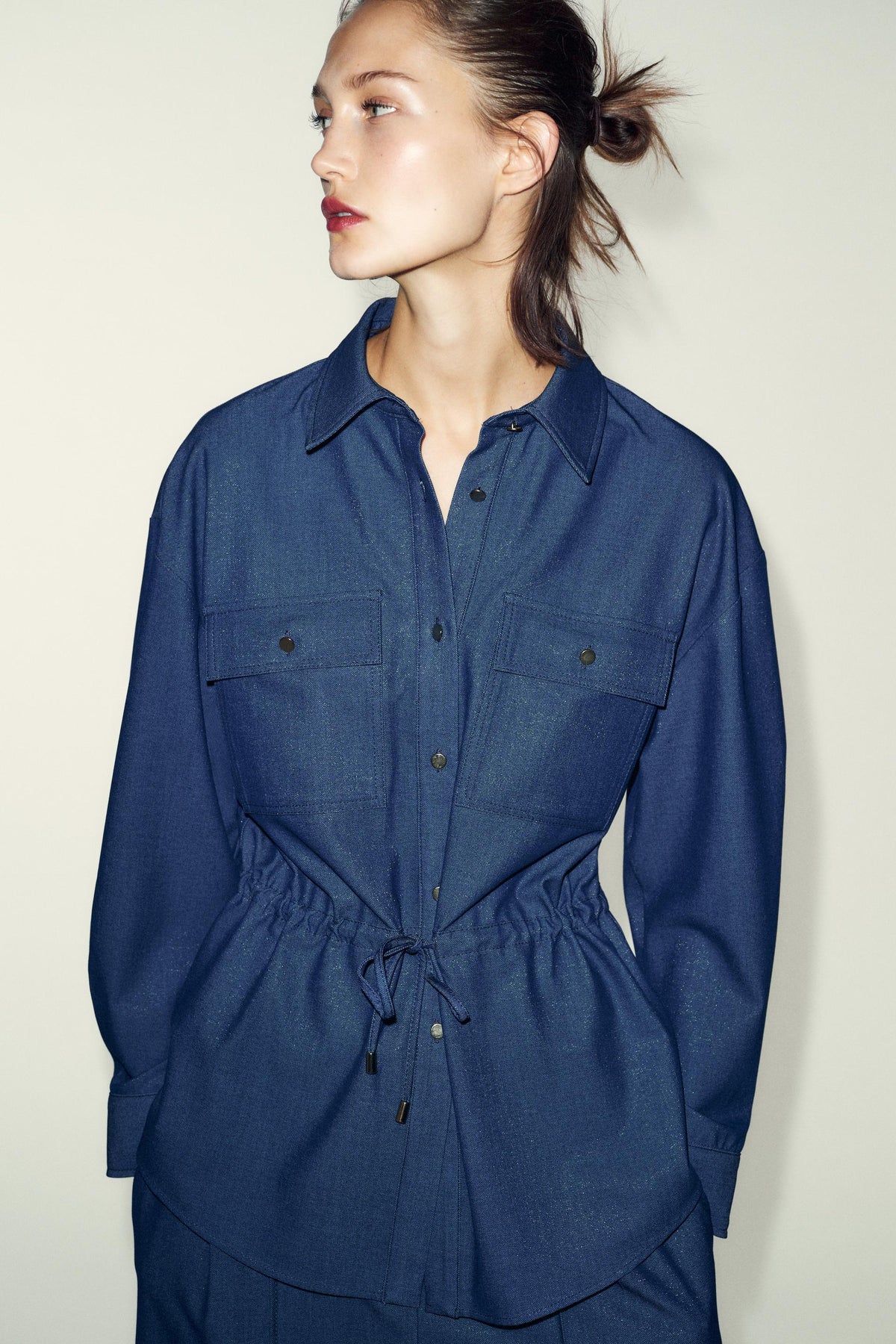 DRAWSTRING SAFARI SHIRT