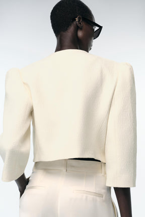 SHORT PUFF-SLEEVE BLAZER - Image 5