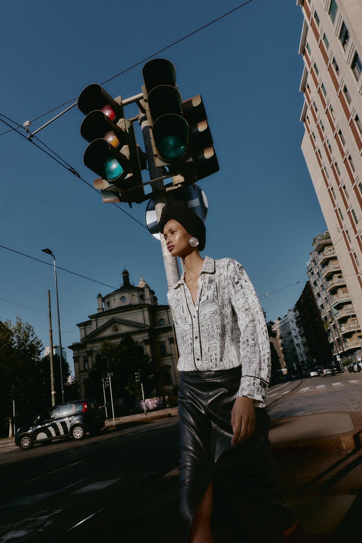 Printed Piped Blouse