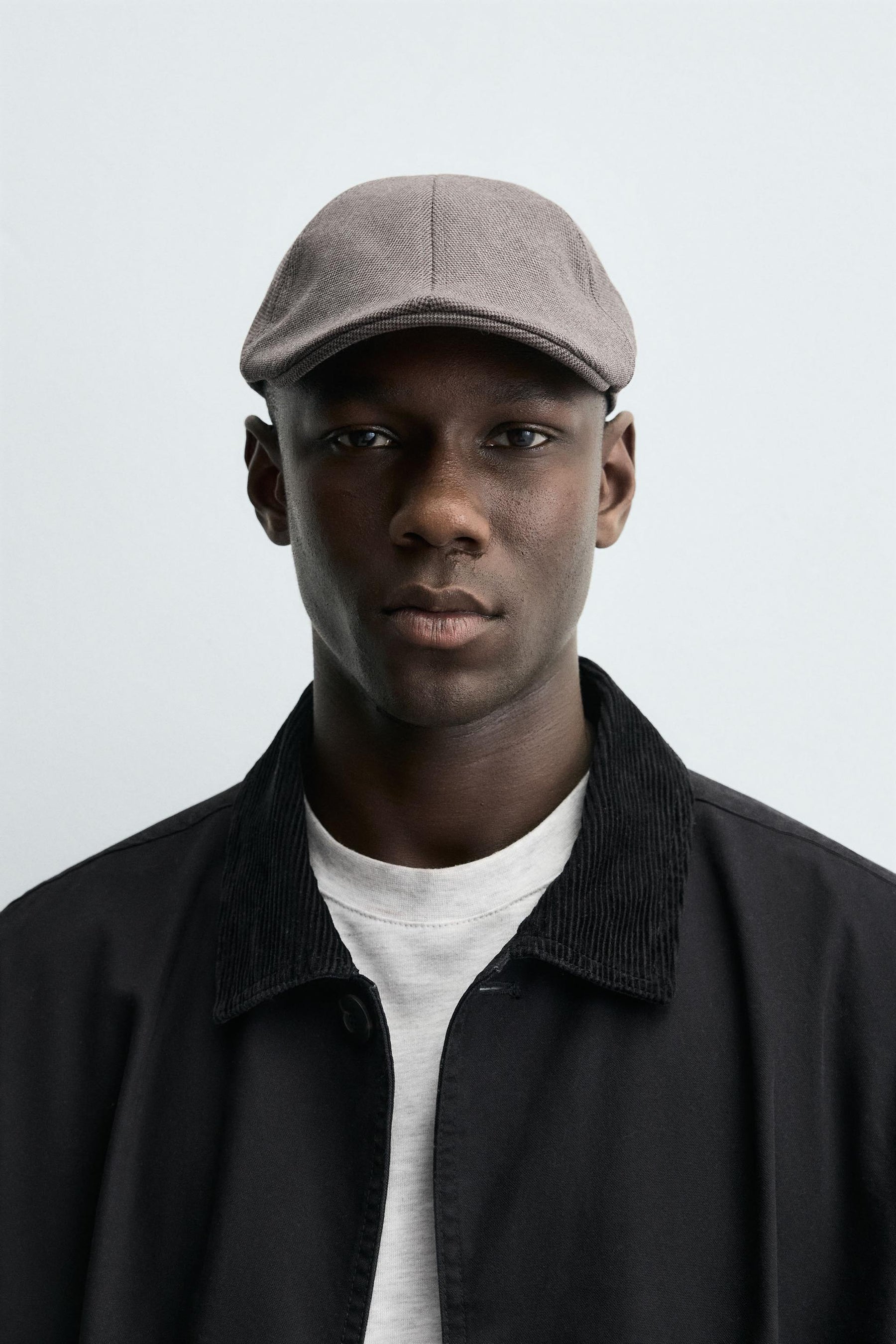 FLANNEL HOUNDSTOOTH BERET - Image 1