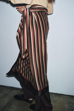 Striped Wrap Skirt