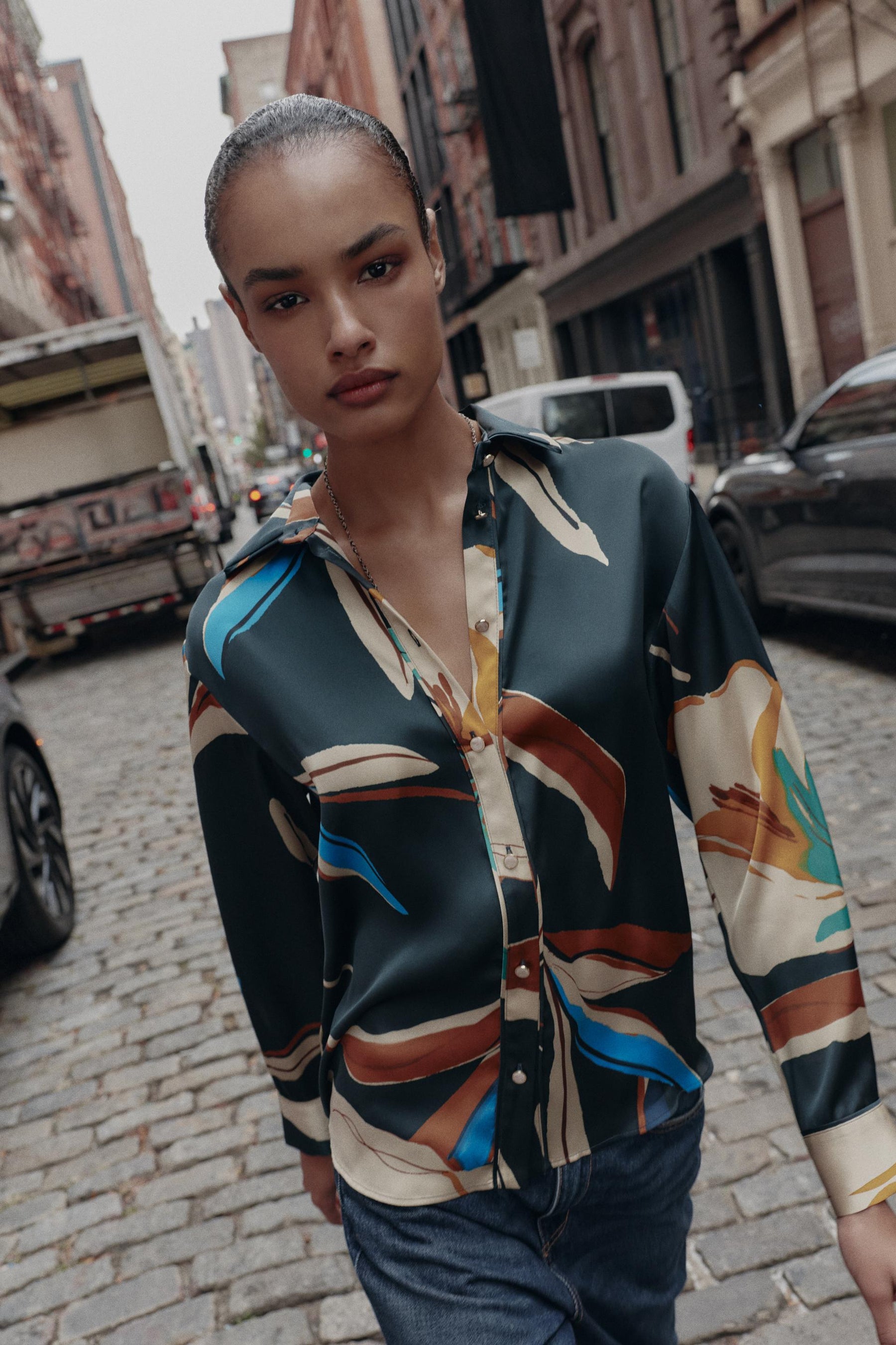 Printed Flowing Shirt