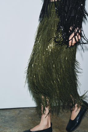 Sequin Fringe Fashion Skirt