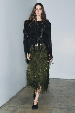 Sequin Fringe Fashion Skirt