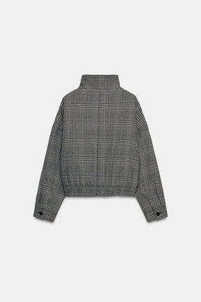 Houndstooth Bomber Jacket