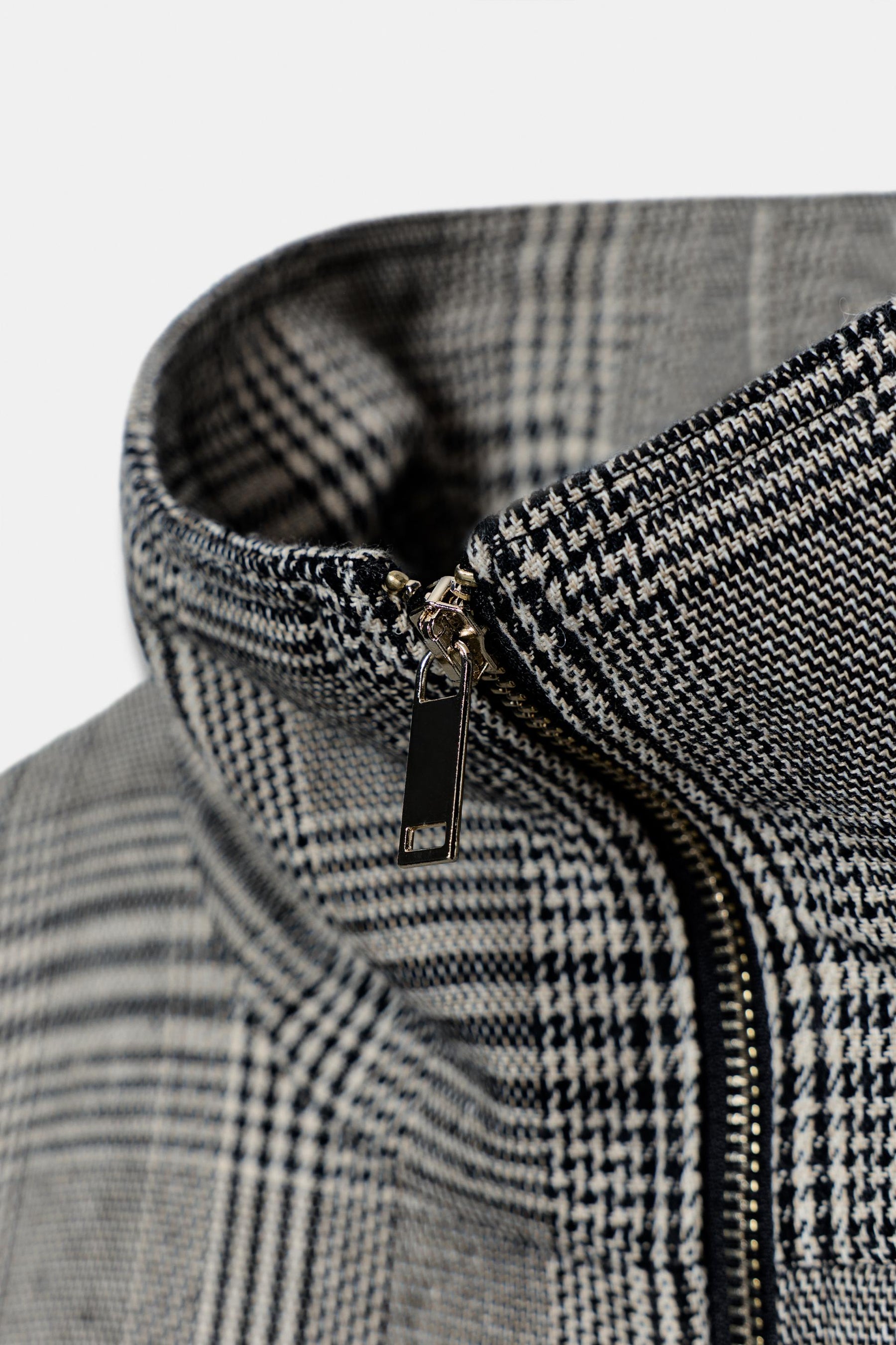 Houndstooth Bomber Jacket