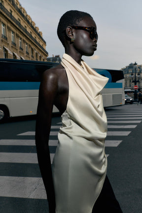 ASYMMETRIC SATIN TOP