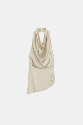 ASYMMETRIC SATIN TOP