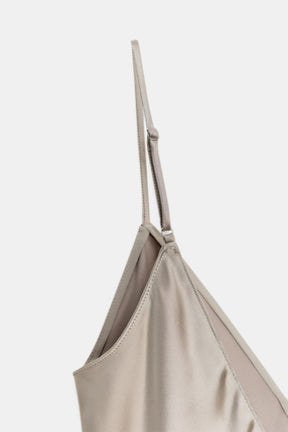 ASYMMETRIC SATIN LACE DRESS - Image 10