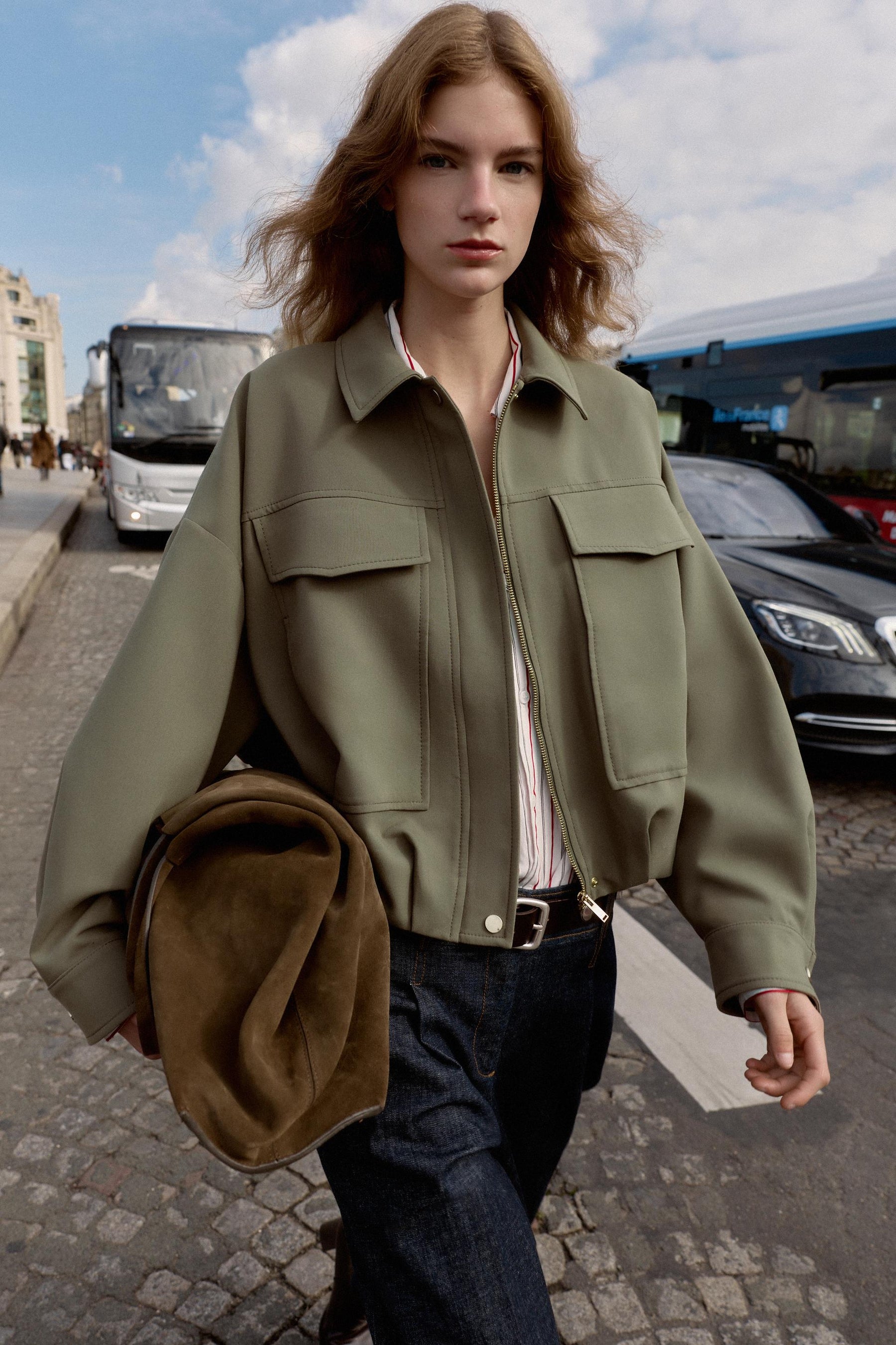 BOMBER JACKET WITH POCKETS