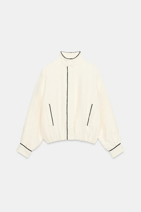 BOMBER JACKET WITH TRIM