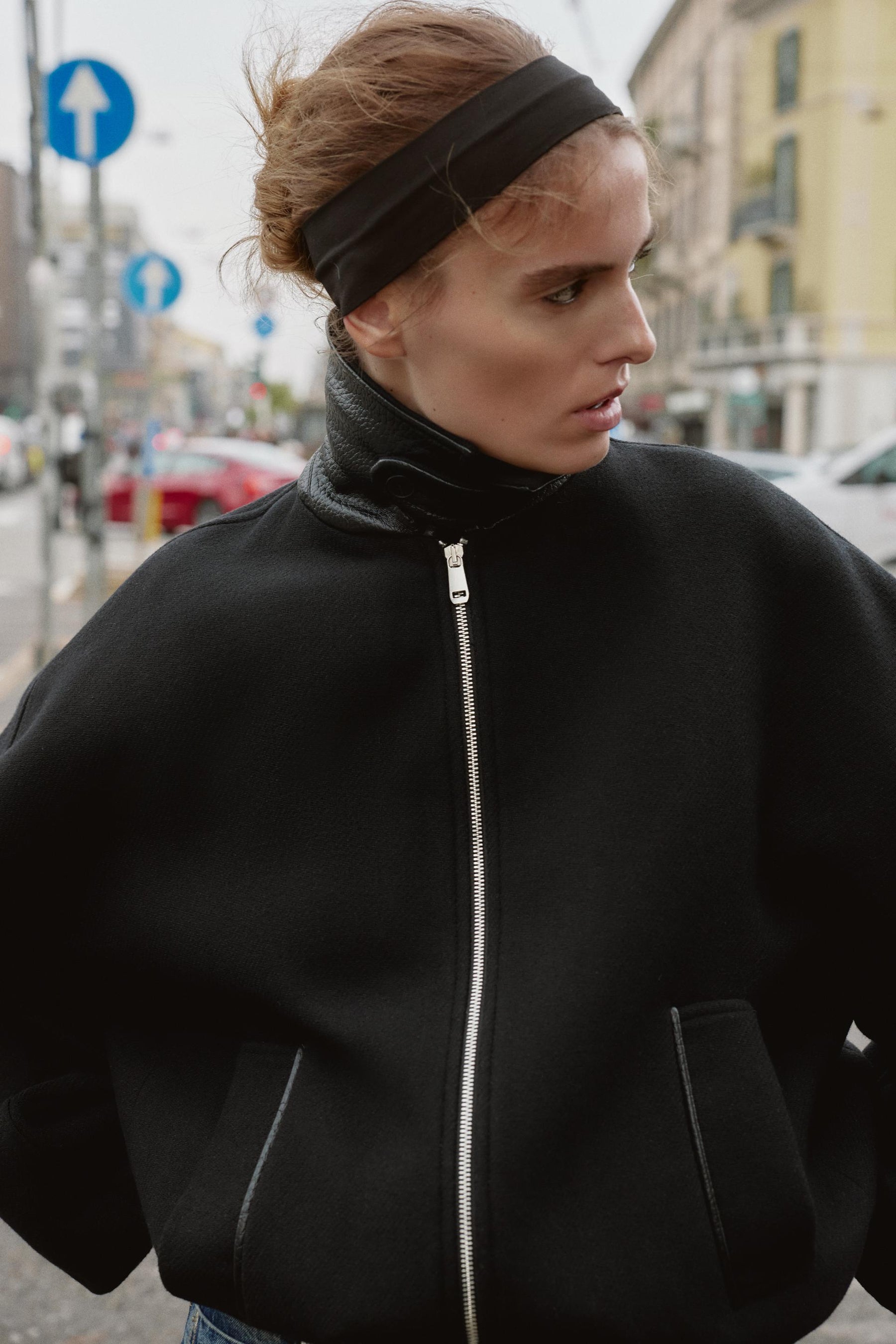 Bomber Jacket With Wool