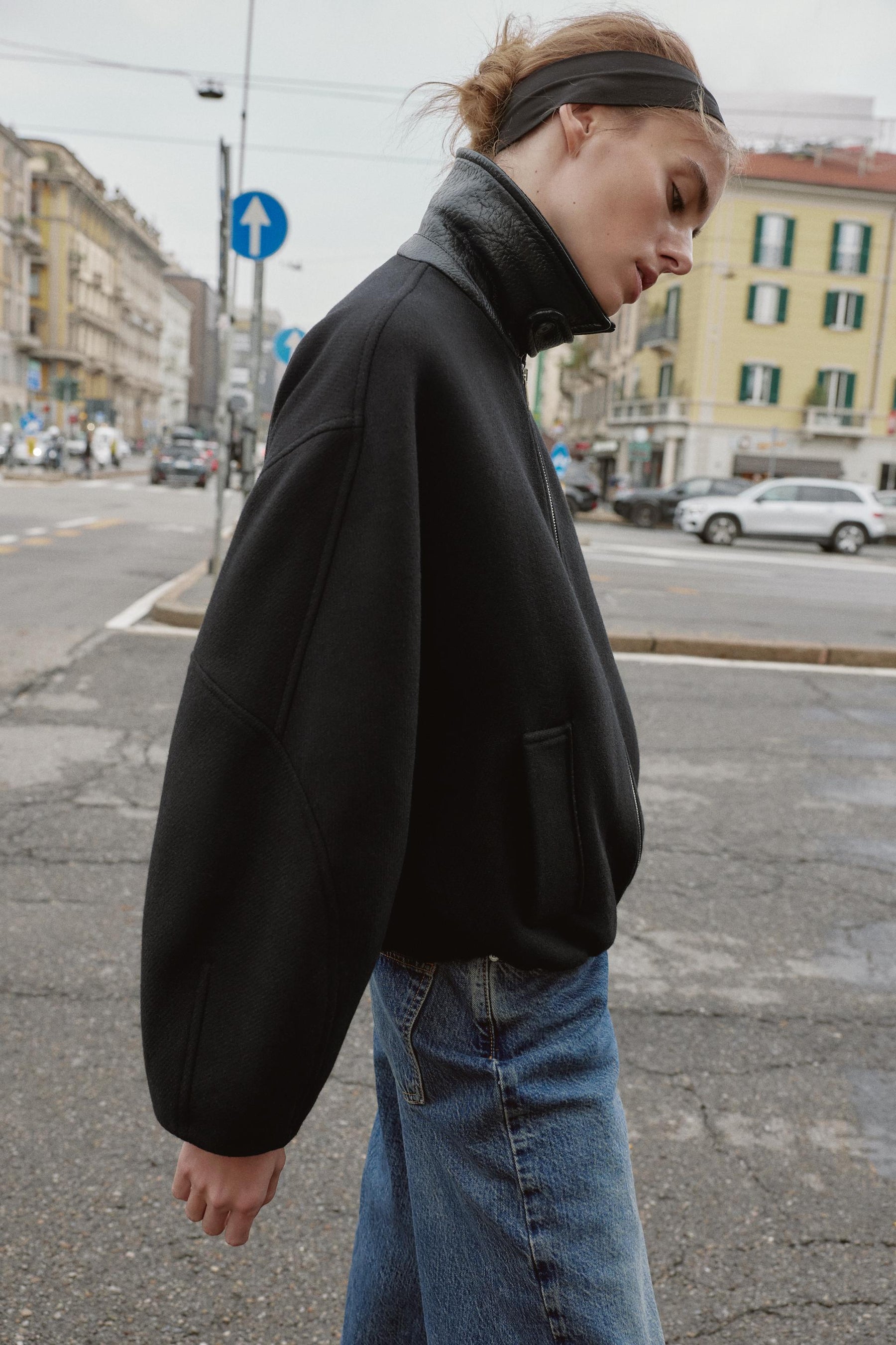 Bomber Jacket With Wool