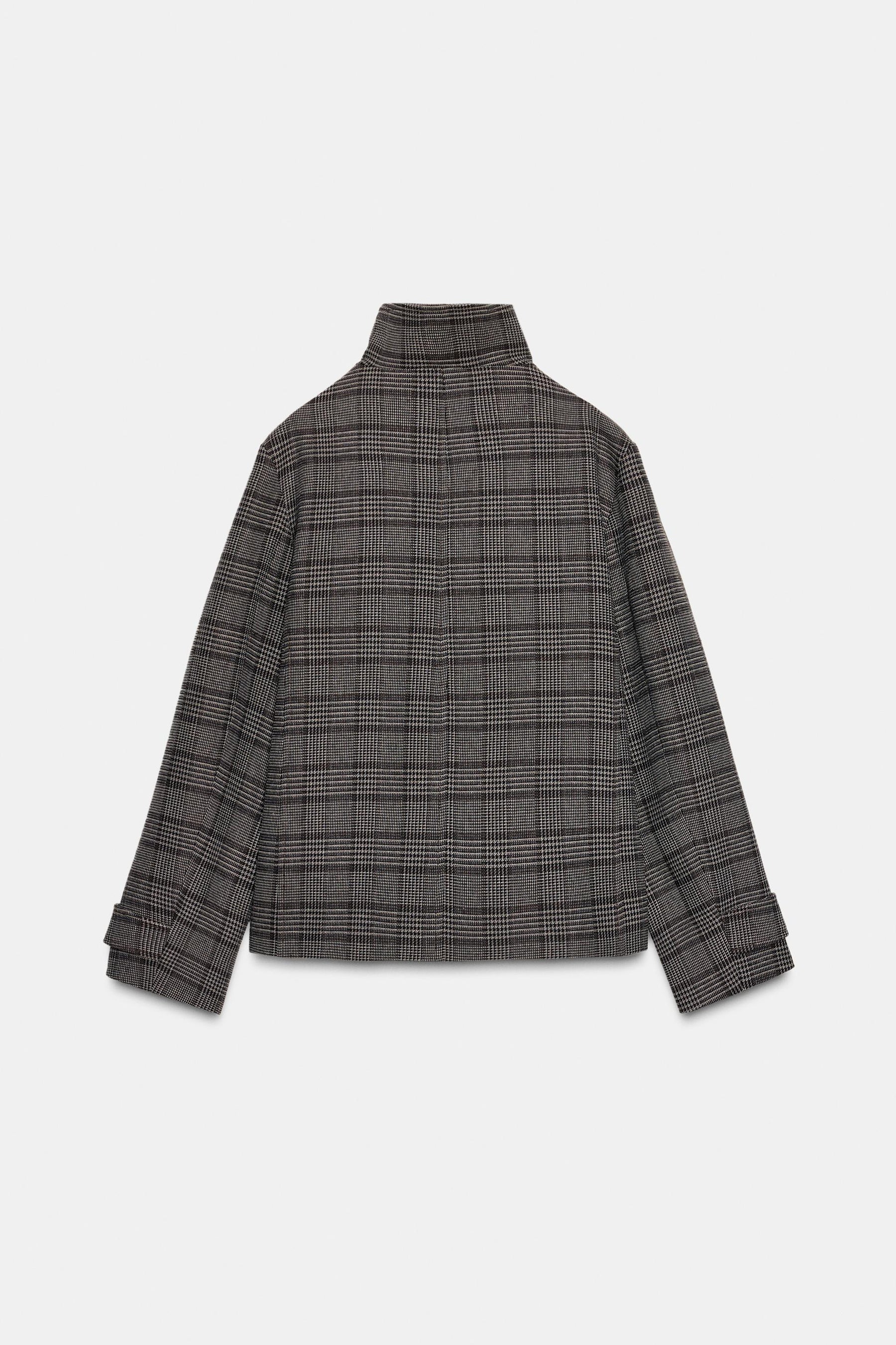 CHECKED DOUBLE-BREASTED JACKET