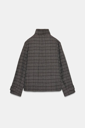 CHECKED DOUBLE-BREASTED JACKET