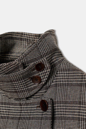 CHECKED DOUBLE-BREASTED JACKET