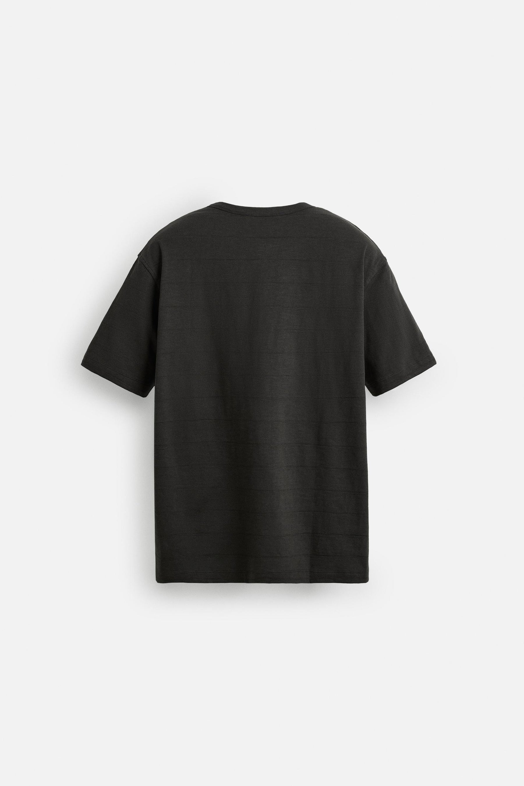 STRIPED GRANDAD COLLAR T-SHIRT - Image 7