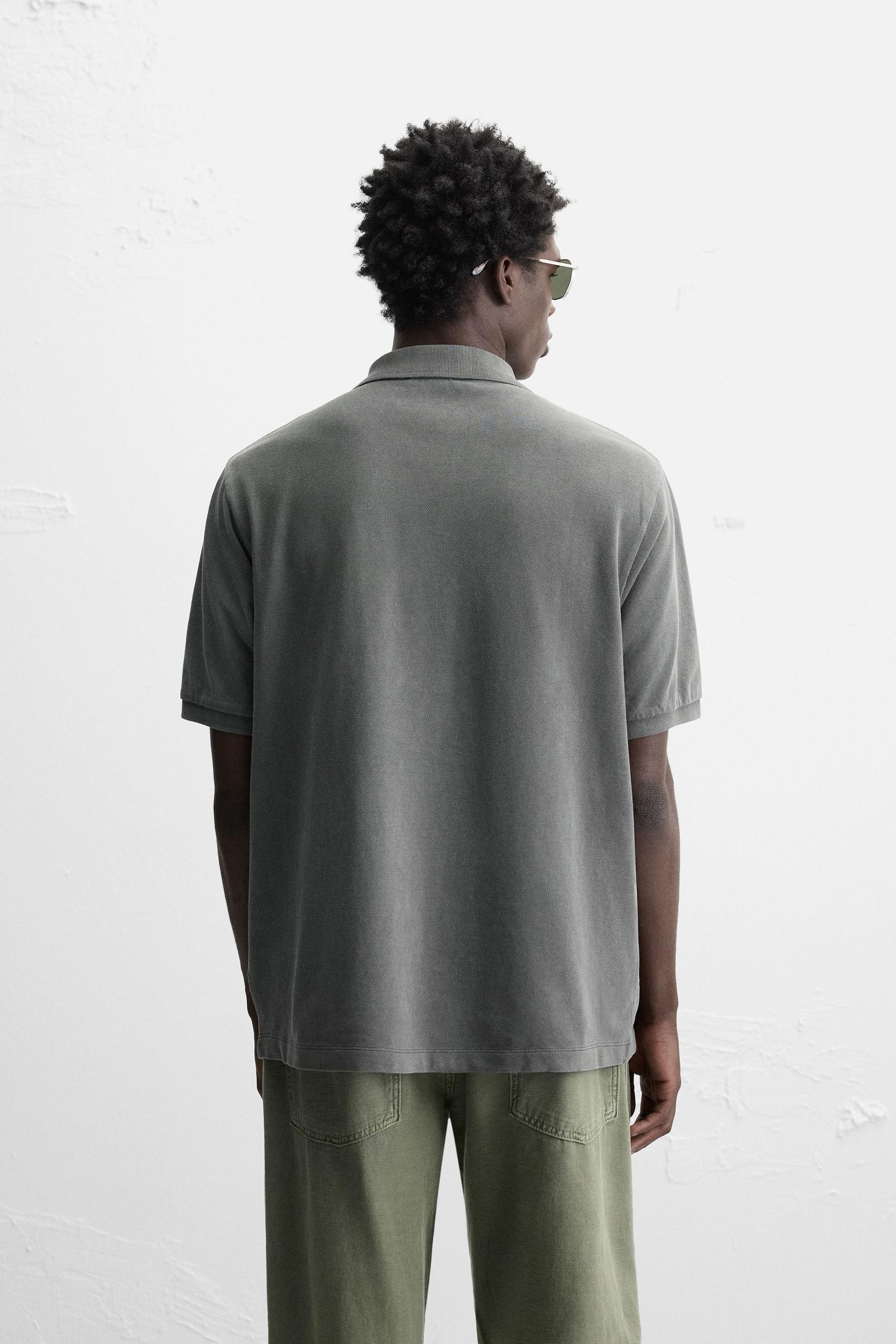 WASHED PIQUÉ POLO SHIRT - Image 3