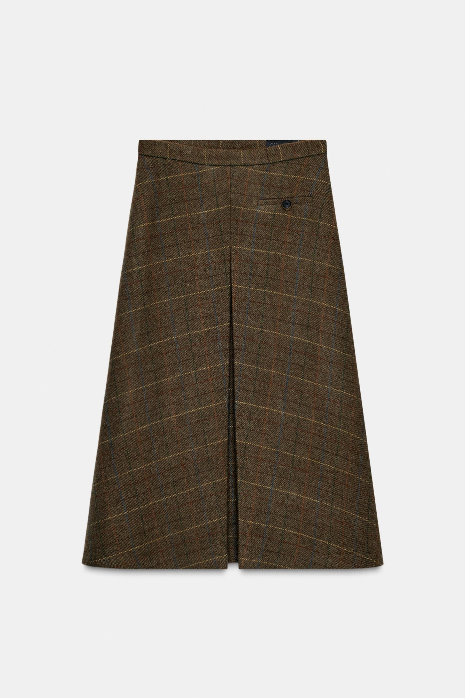 Wool Check Skirt