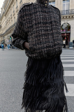 METALLIC TEXTURED BOMBER JACKET