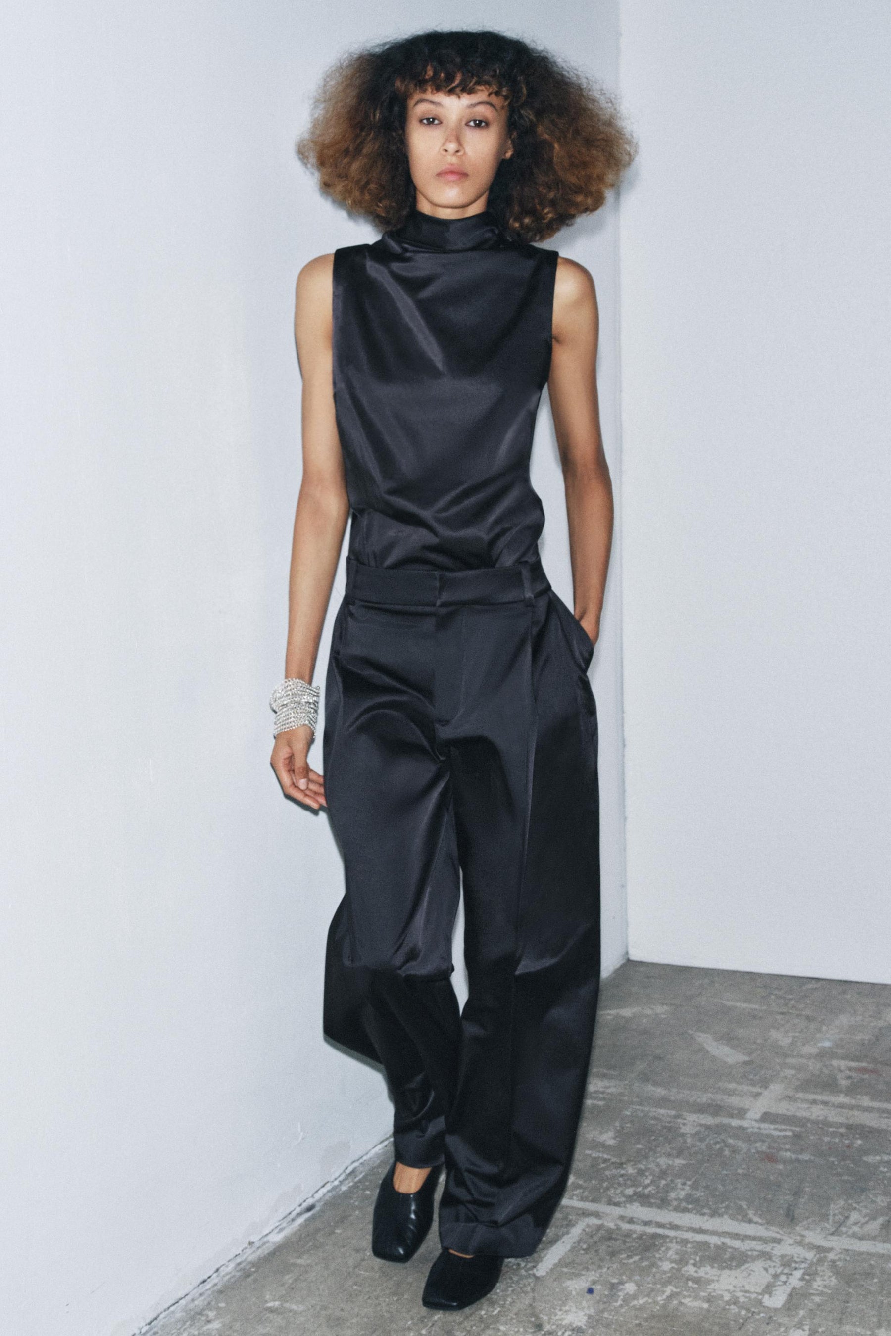 Satin Sleeveless Fashion Top