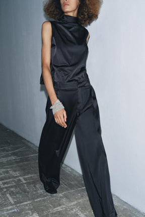 Satin Sleeveless Fashion Top