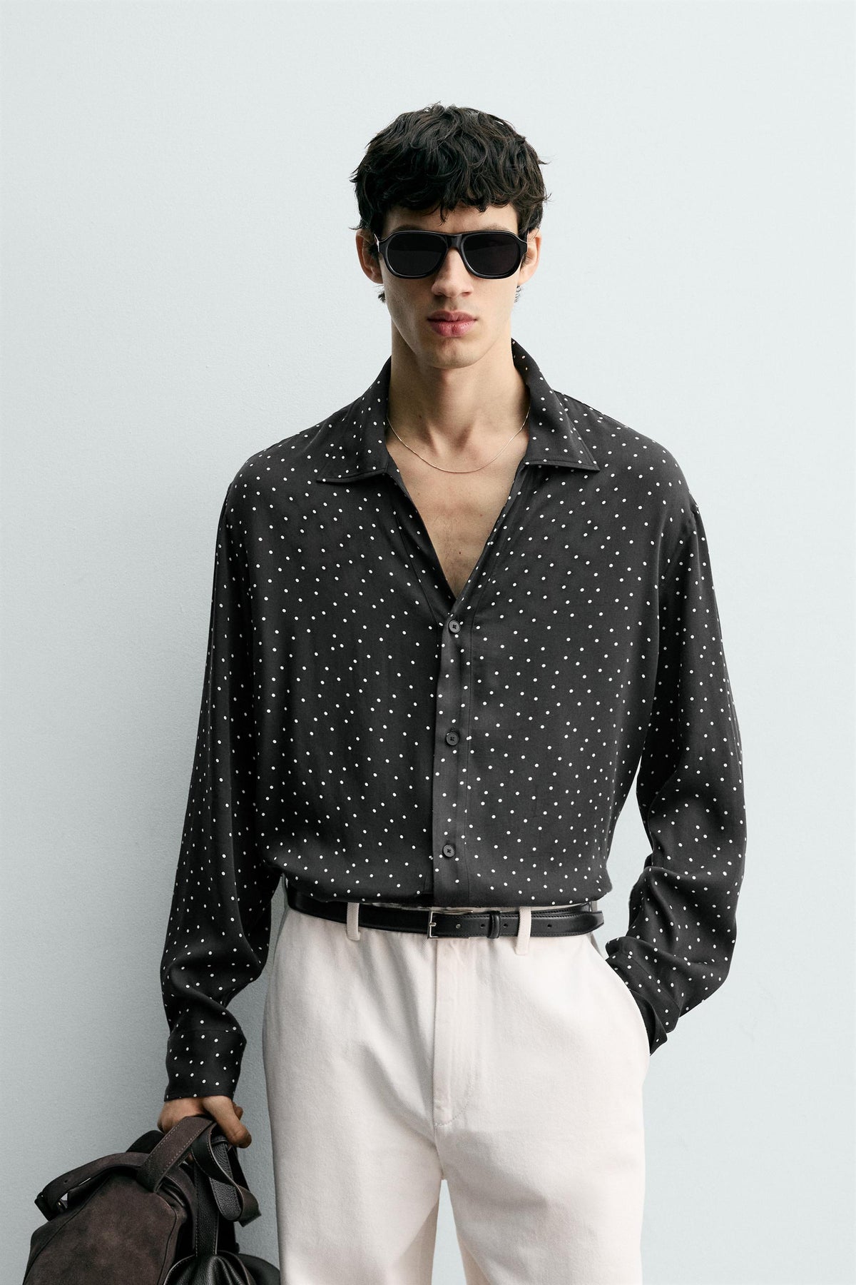 FLOWING POLKA DOT SHIRT - Image 2