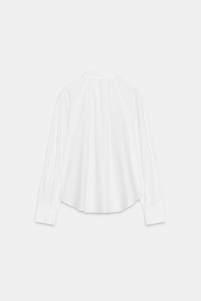 Pleated Poplin Shirt