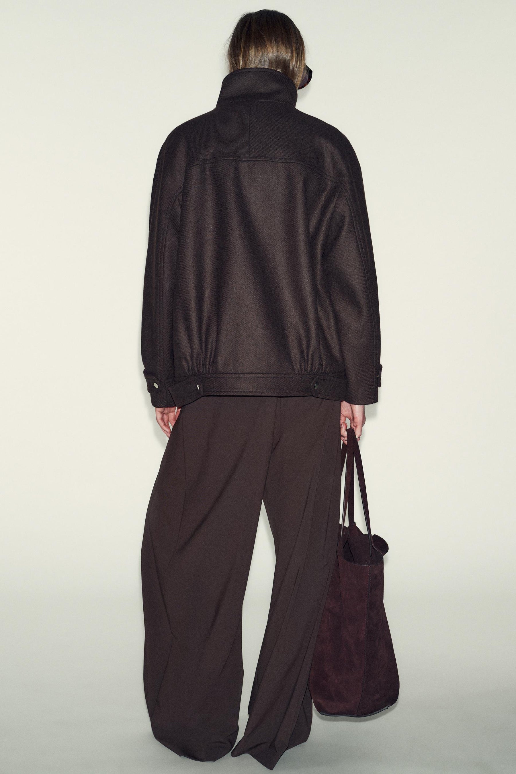 WOOL BLEND BOMBER JACKET