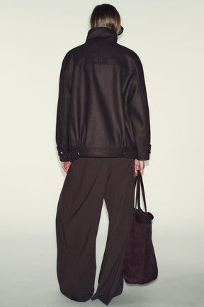 WOOL BLEND BOMBER JACKET