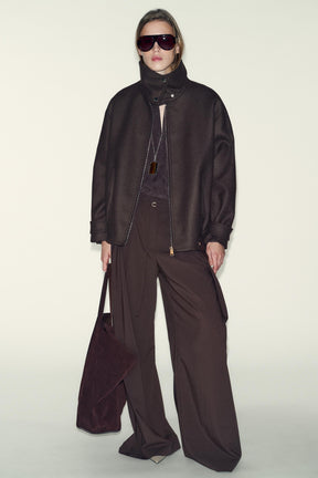 WOOL BLEND BOMBER JACKET