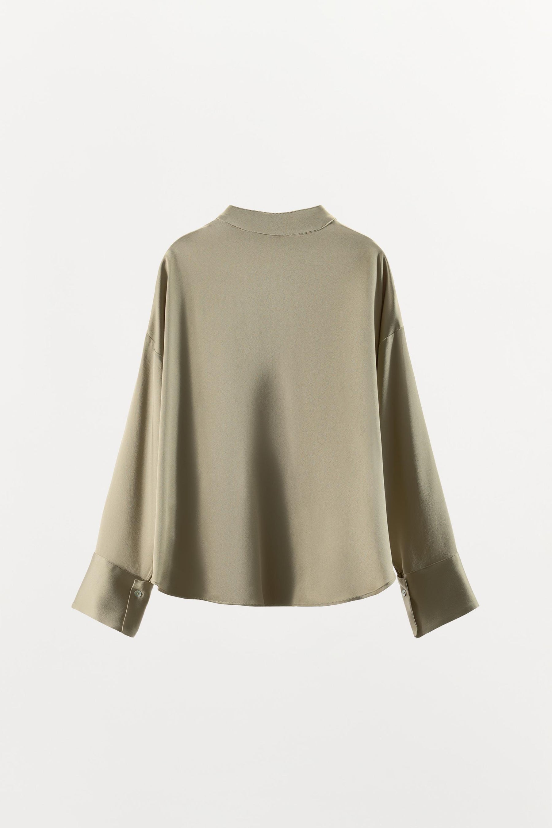 Satin Double-Breasted Shirt