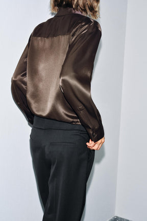 Satin Blouse with Ties