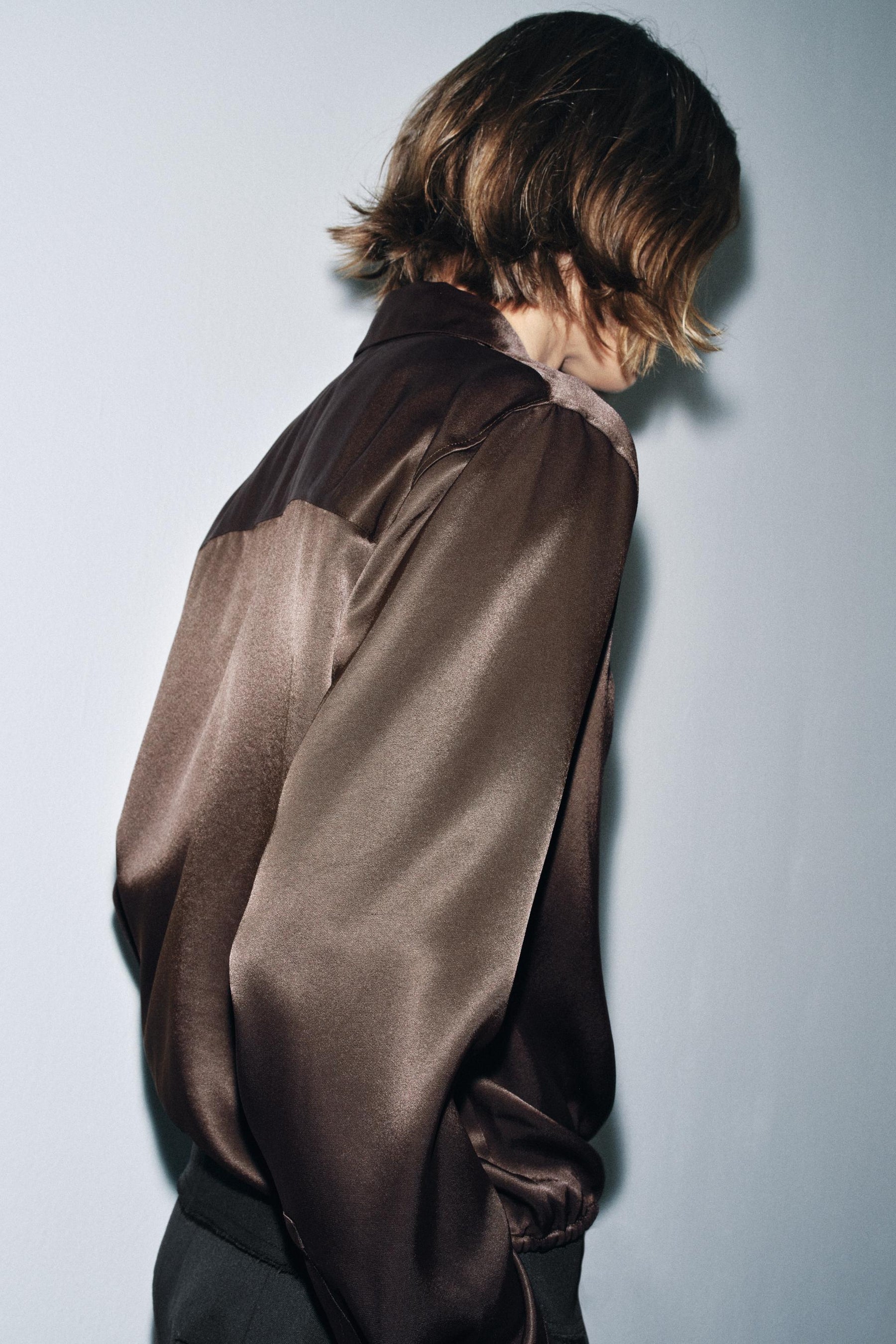 Satin Blouse with Ties