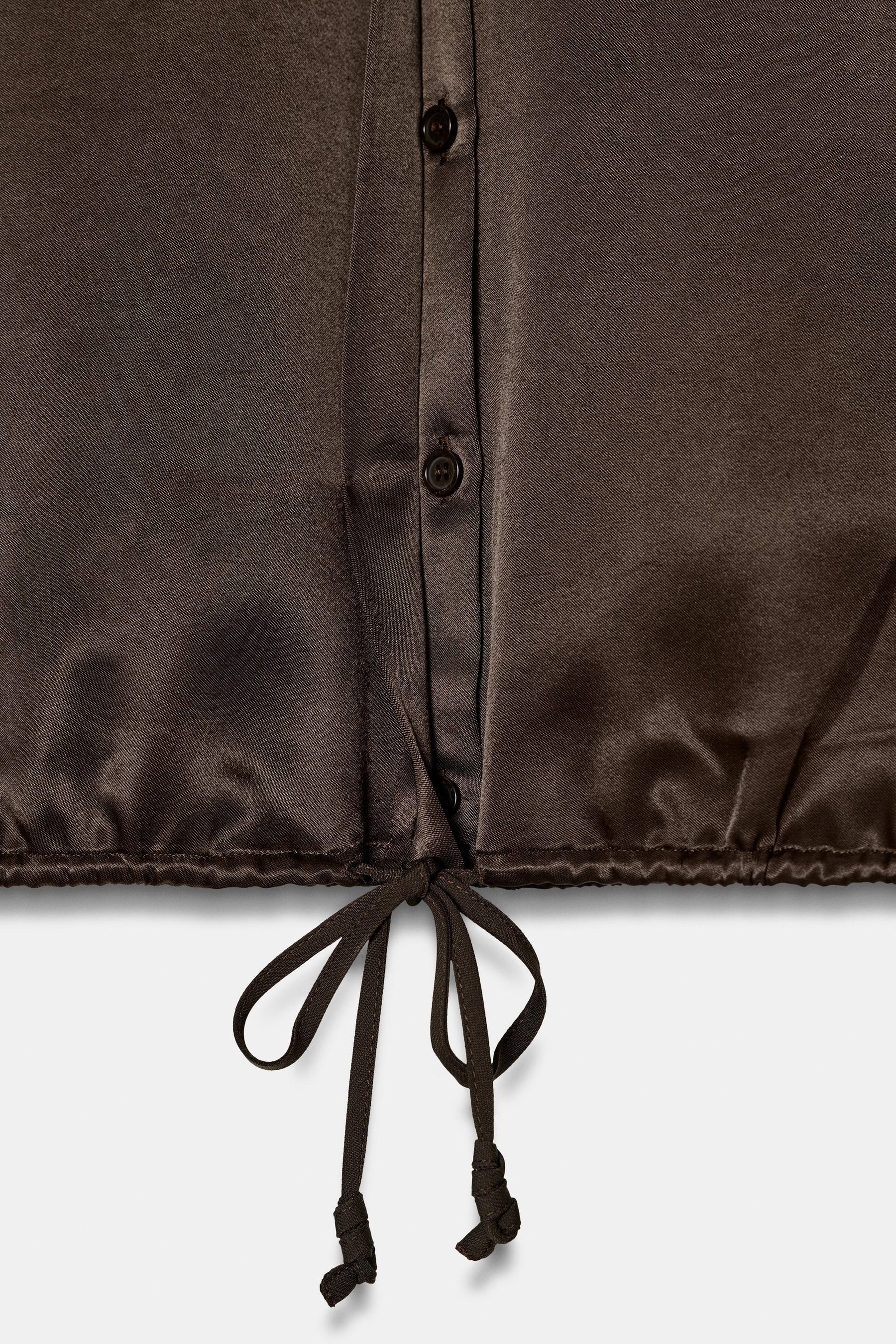 Satin Blouse with Ties