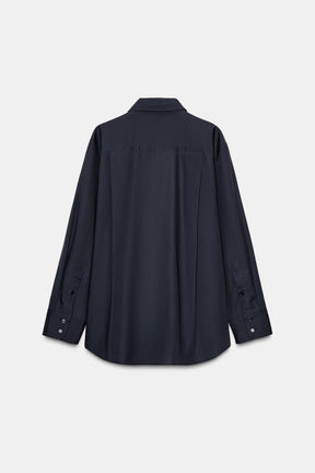 Poplin Shirt with Tie