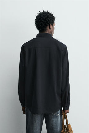 TEXTURED WOOL BLEND SHIRT - Image 3