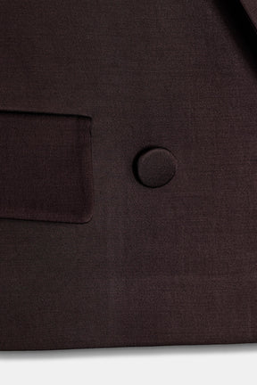 Satin Double-Breasted Blazer