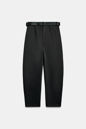 SATIN TROUSERS WITH BELT