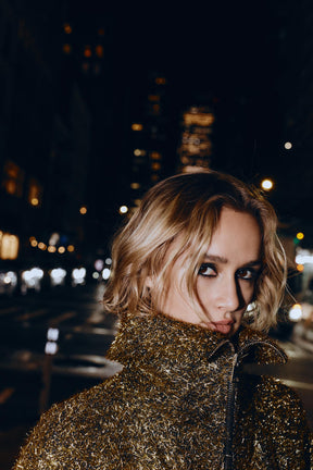 METALLIC THREAD BOMBER JACKET - Image 7