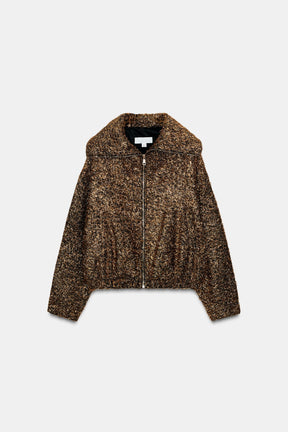 METALLIC THREAD BOMBER JACKET - Image 8