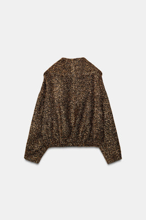 METALLIC THREAD BOMBER JACKET - Image 9