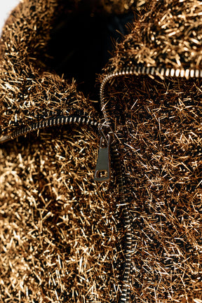 METALLIC THREAD BOMBER JACKET - Image 10