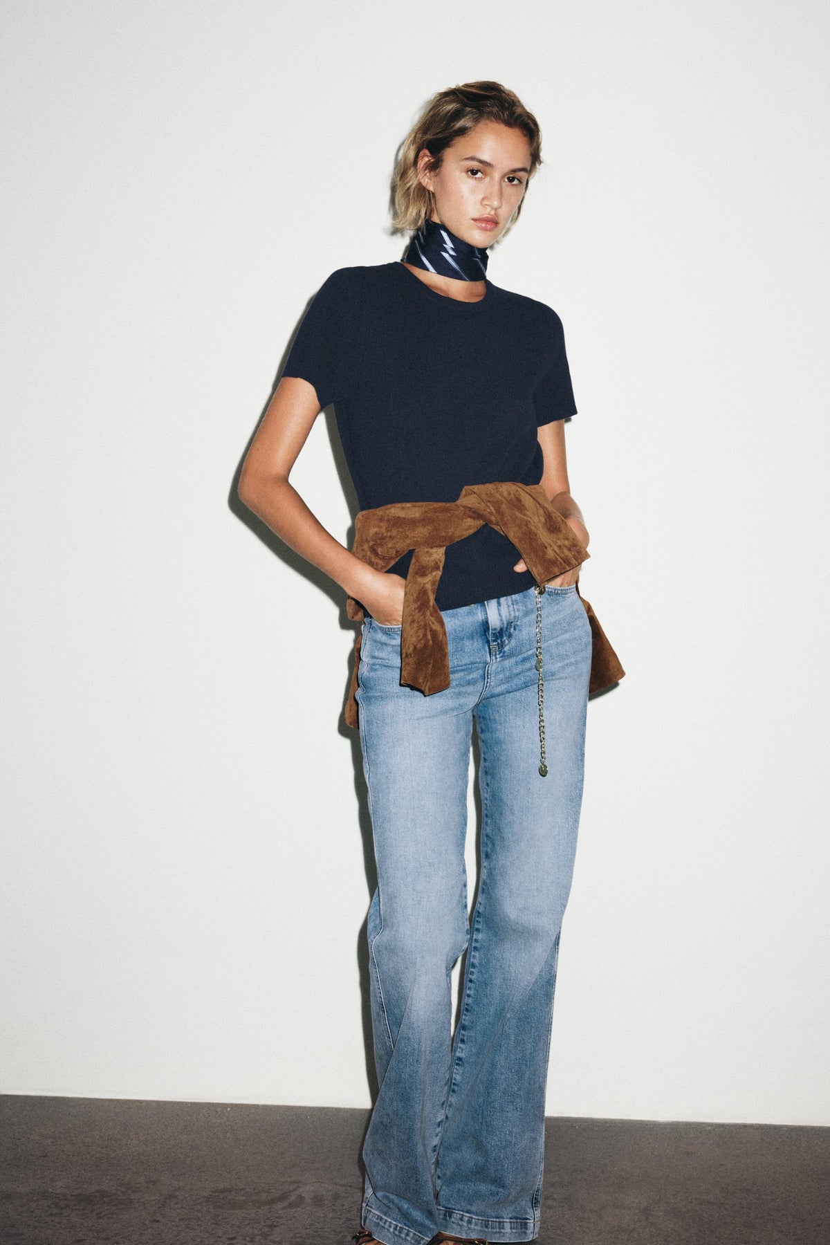 KNIT SHORT SLEEVE JUMPER