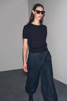 Wool Short Sleeve Jumper