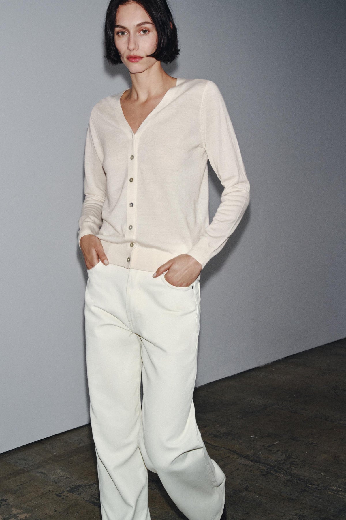 Wool V-Neck Cardigan