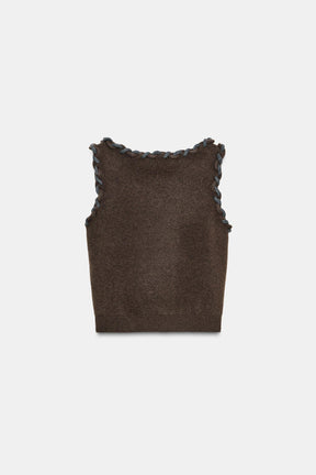 INTERWOVEN TRIM KNIT TOP - Image 8