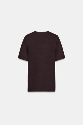 PLAIN KNIT SHORT SLEEVE TOP - Image 6