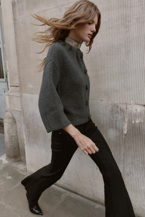 Wool Blend Bomber Jacket