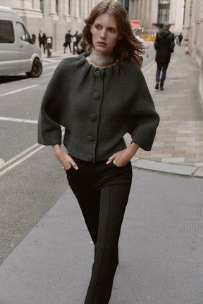 Wool Blend Bomber Jacket